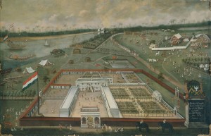 Dutch V.O.C. factory in Hoegly (Hugli-Chuchura, Bengal)(Hendrik van Schuylenburgh, 1665)